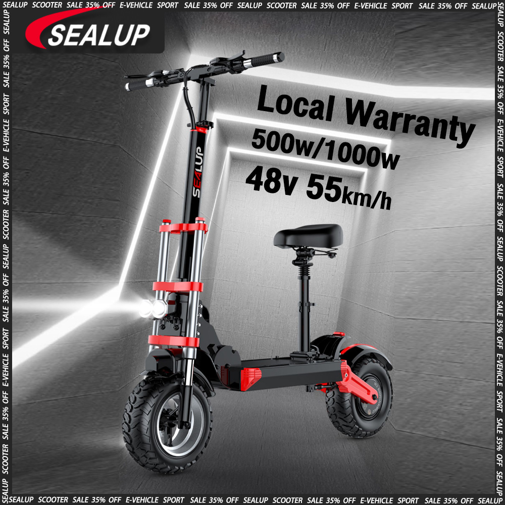 Scooter listrik SEALUP Q18 dewasa Skuter Elektrik 48V 500W 1000W 12inch ban tubeless Skuter Listrik 