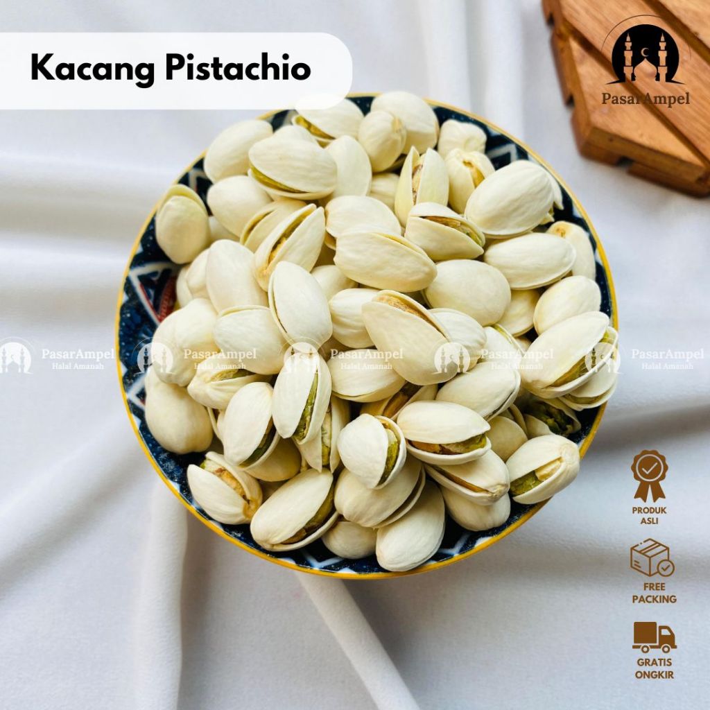 

Pistachio Roasted 1Kg / Kacang Pistachio USA / TURKI cocok untuk OLEH OLEH UMROH & HAJI