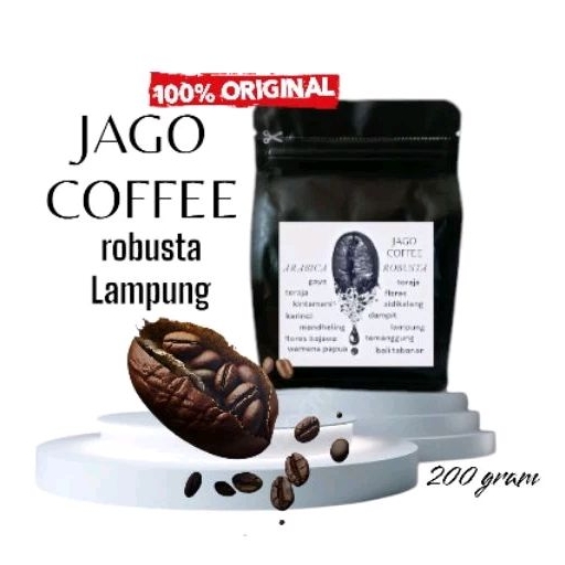 

200gram biji/bubuk kopi robusta Lampung Sumatera Selatan robusta coffee beans spesial fresh coffee kemasan baru