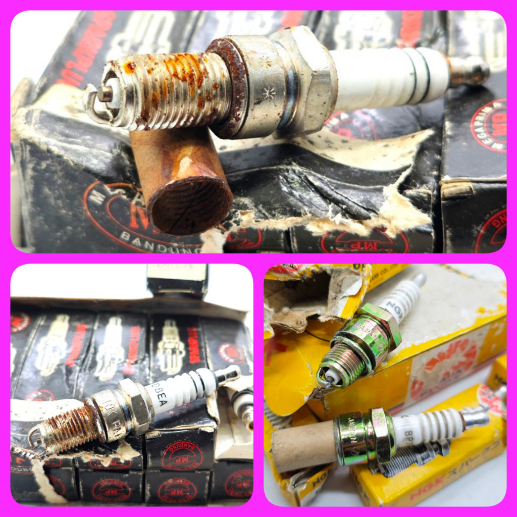 (102F)PALING MURAH DI INDONESIA BUSI SISA ada bercak jamur d8ea bp7hs1 d8 bp7 gl tiger scorpio thund