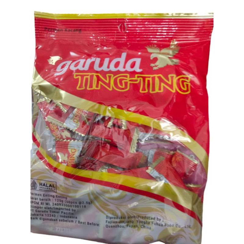 

Garuda ting - ting Permen enting enting kacang 125g 50 pcs