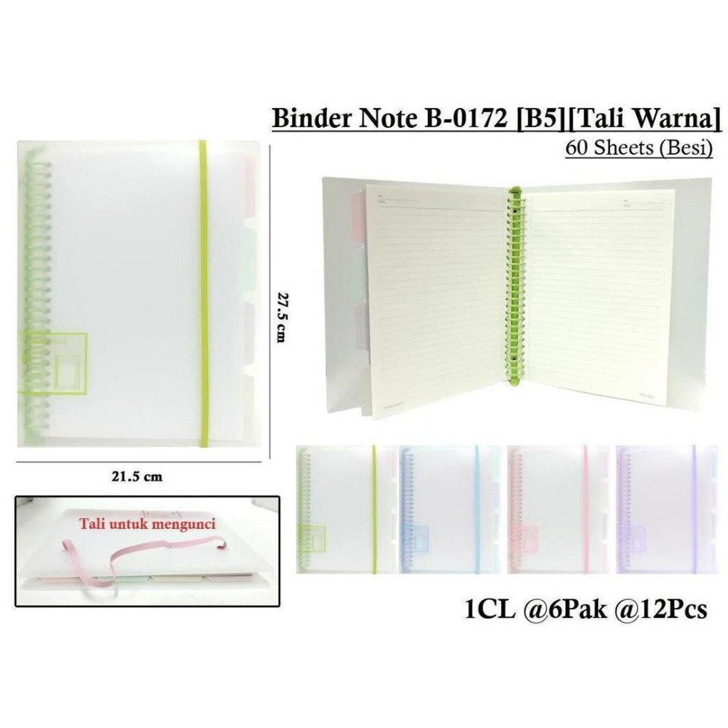 

WENGU NOTEBOOK SPIRAL RING - BUKU CATATAN SPIRAL TALI 60 LEMBAR B0172-B5