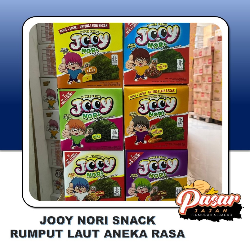 

JOOY Nori Snack Rumput Laut Aneka Rasa Isi 13pcs x 4gr