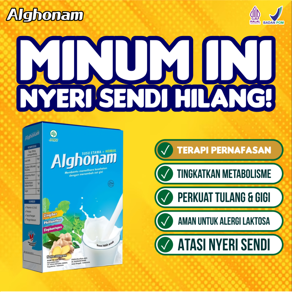 

Alghonam Susu Kambing - Terpercaya Halal MUI, Kualitas Terbaik, Harga Murah!