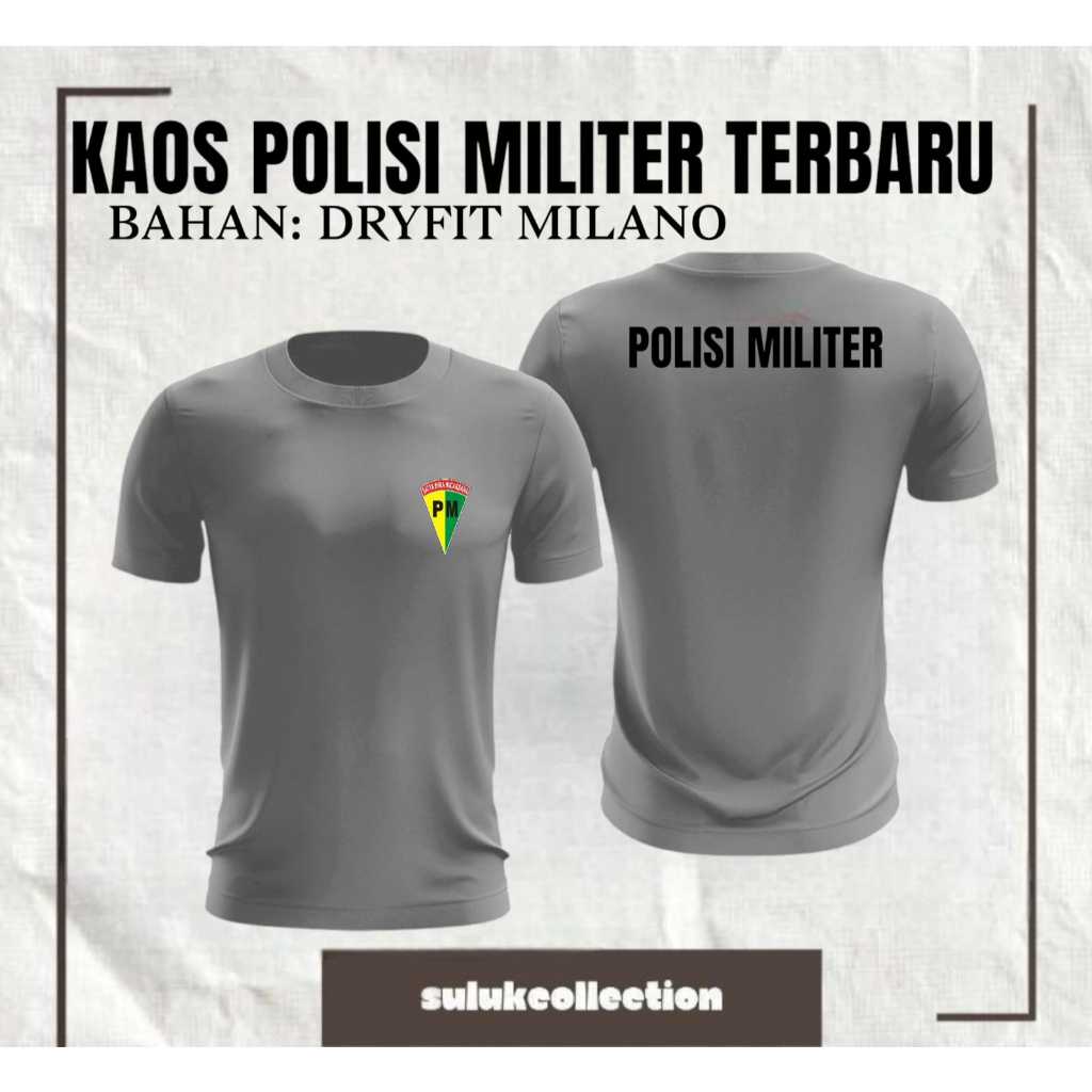 Jersey Polisi Militer (PM) Hijau Botol || Kaos Olahraga Polisi Militer || Kaos Jersey Drifit Polisi 