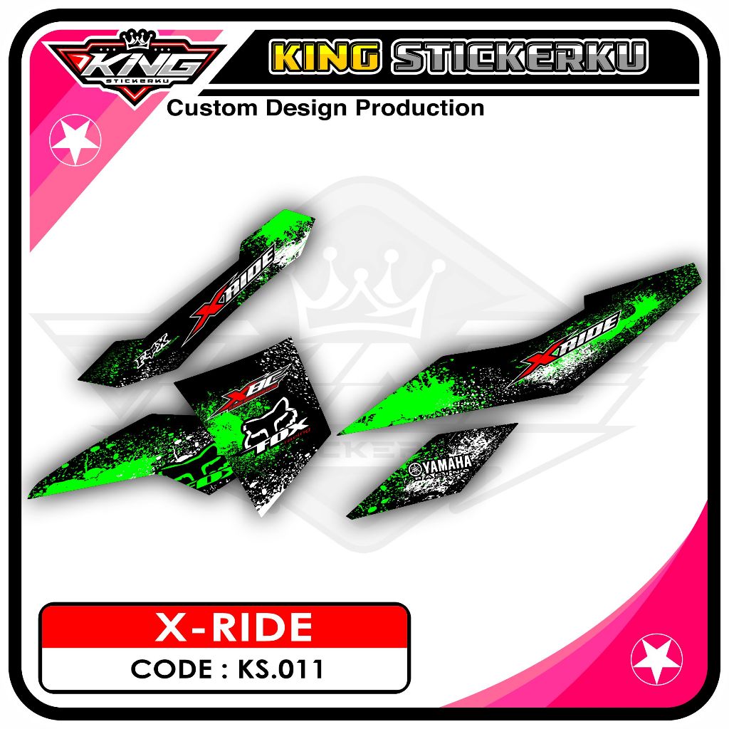Stiker X-Ride Lama/Old - Decal Sticker Striping Standar X-Ride Lama/Old KS.11