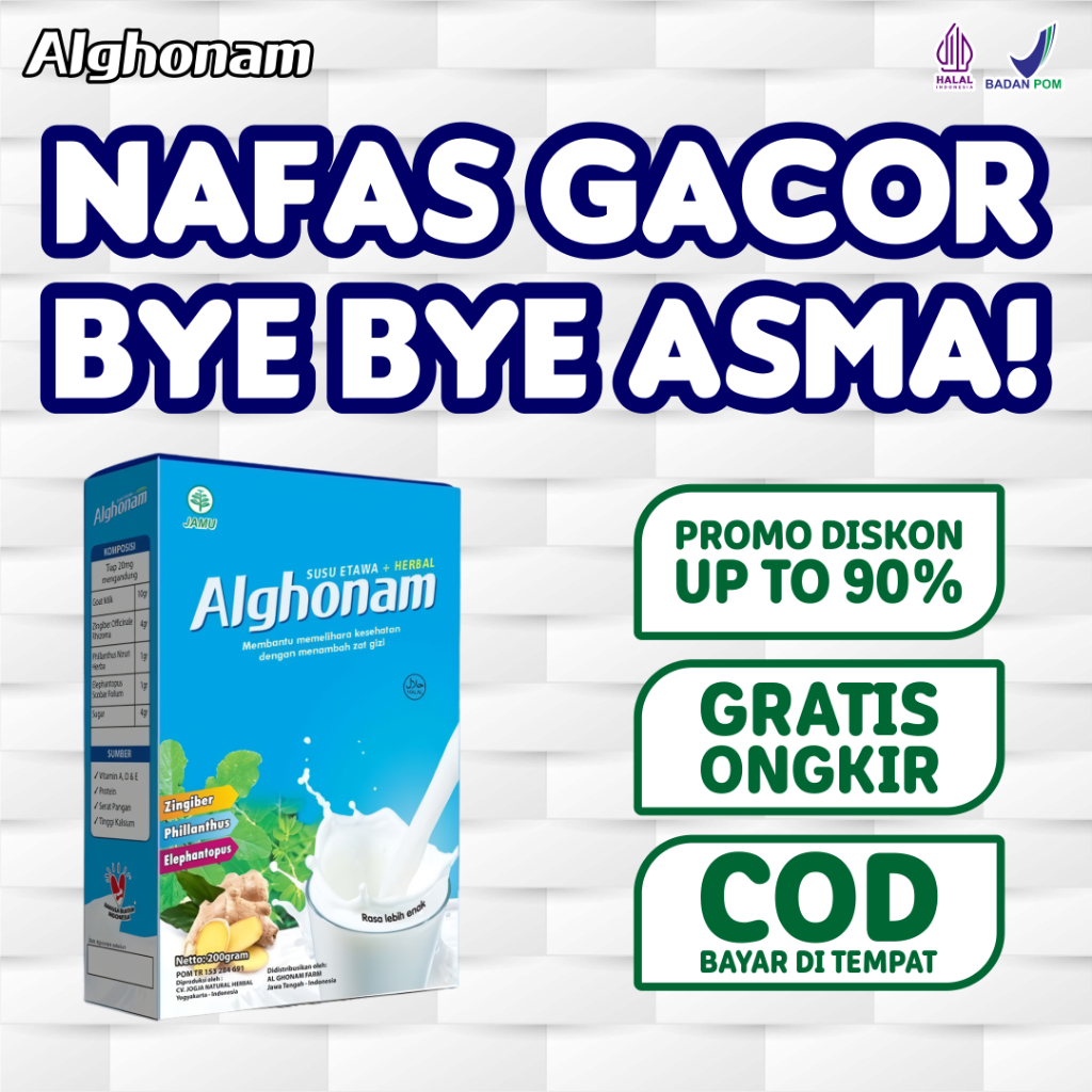 

Alghonam Susu Kambing - Nutrisi Optimal, Halal, dan Harga Promo Menarik!