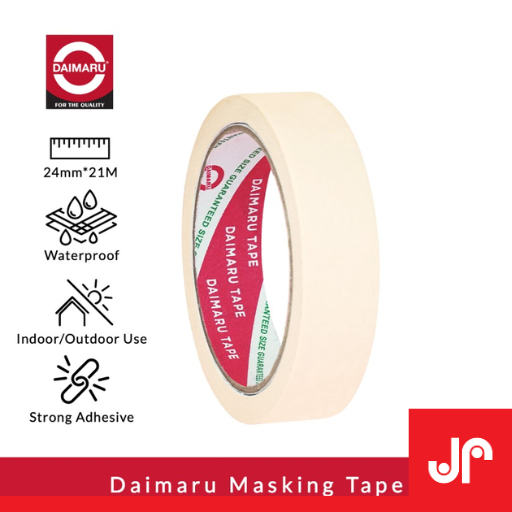 

DAIMARU MASKING TAPE 24MM X 21M/ LAKBAN KERTAS WARNA CREAM MASKING TAPE / LAKBAN KERTAS