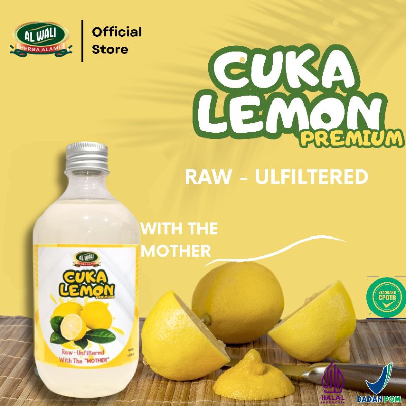 

CUKA Lemon Premium Al waliy. Cuka Buah Lemon Sari lemon asli