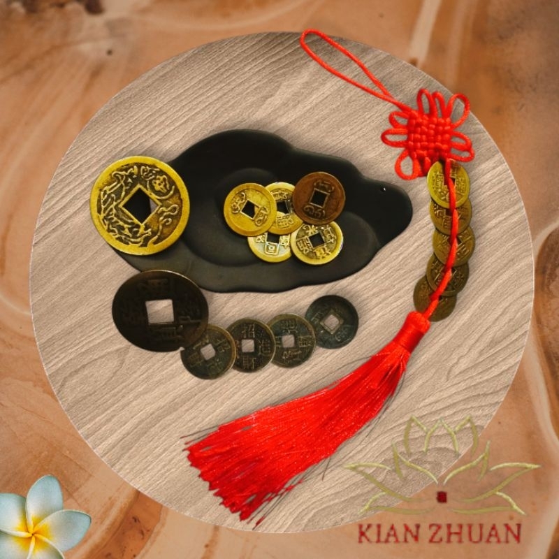 Koin Kuno Cina Besar/Kecil Hitam Satuan