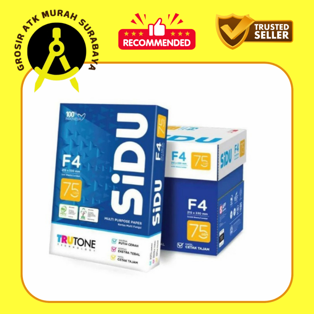 

Kertas HVS Sidu Sinar Dunia Print Fotocopy F4 75 gram gsm