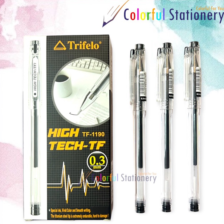 

KODE T4I3 Pulpen Ballpoint Pen Gel Trifelo TF 119 12 Pcs