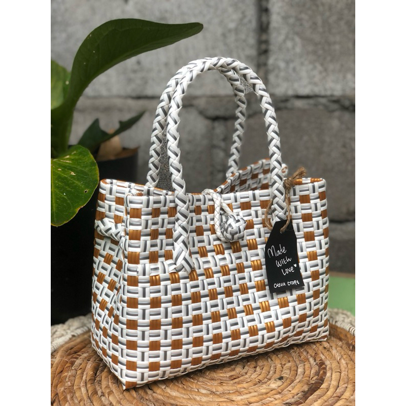 TAS ANYAMAN JALI PATTY S KOMBINASI MOTIF KLASIK/TAS JINJING UNIK/TAS ANYAMAN HANDMADE/TAS ANYAMAN JA