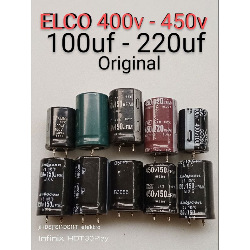Elco 450v 220uf   elco 400v 220uf    elco 450v 400v 100uf 150uf 220uf