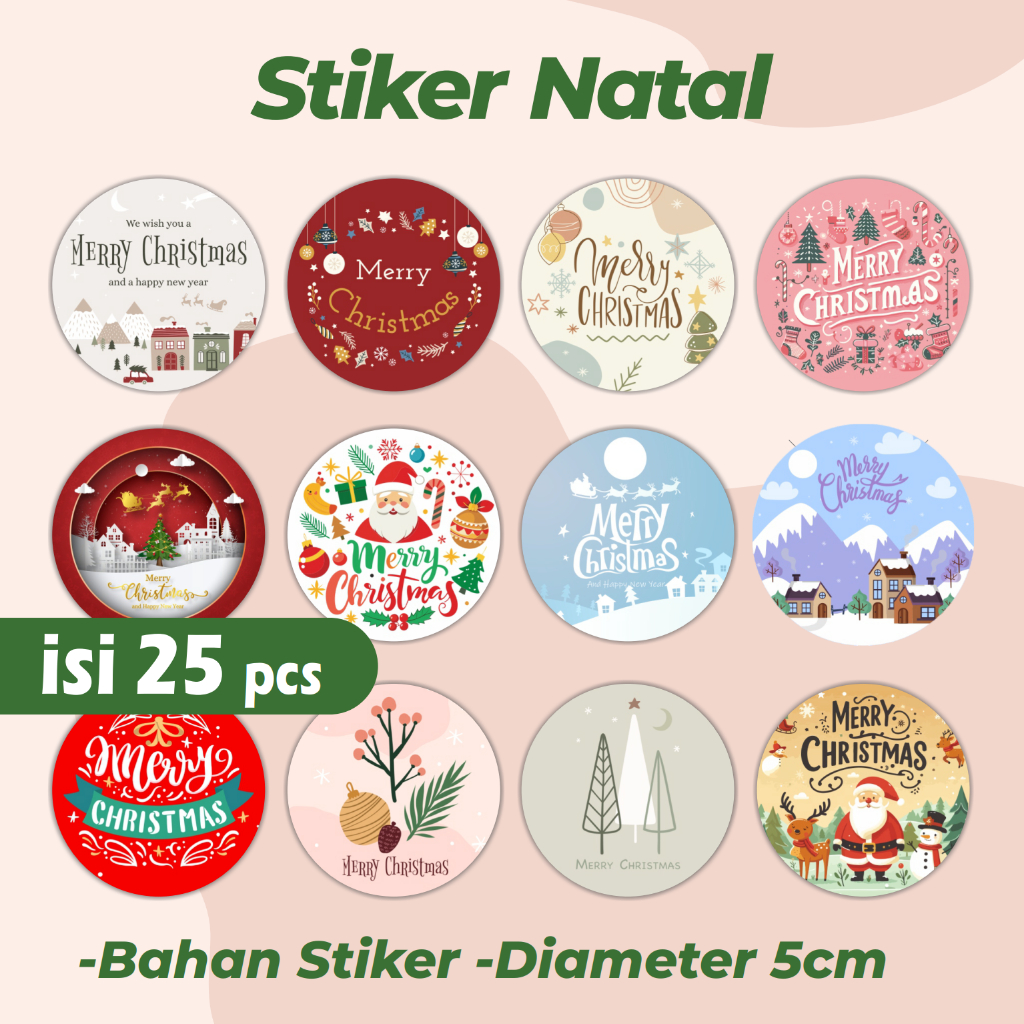 

Stiker Natal - Sticker Christmas - Sticker hampers natal christmas