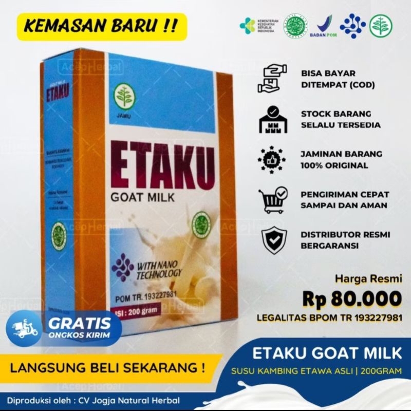 

(Terlaris) Susu Kambing Etaku - Untuk Pertumbuhan Tinggi Badan Anak - Goat Milk