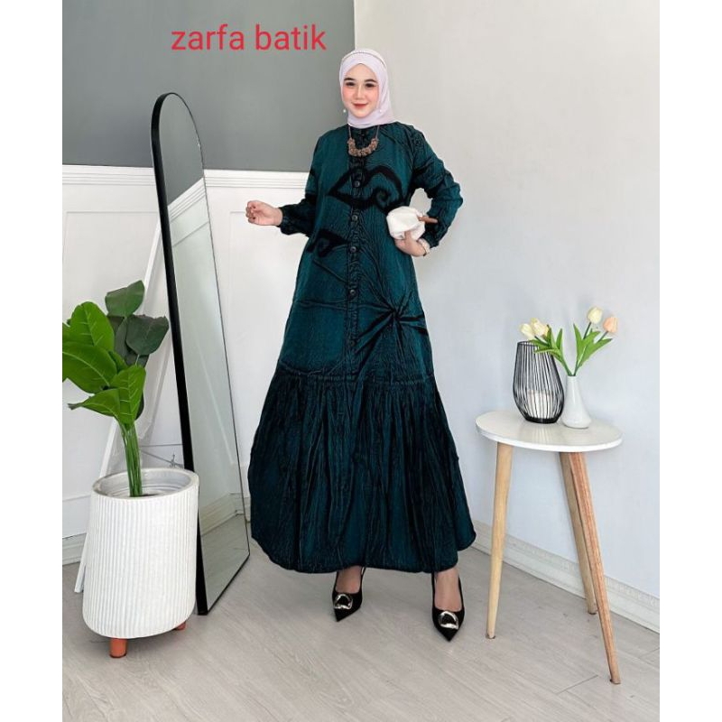 GAMIS KONDANGAN BATIK MOTIF JEANS RAYON