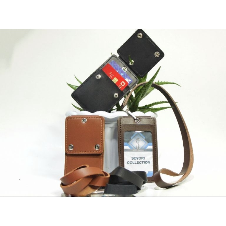 

Ready Terunik id card holder lanyard dengan penutup kartu