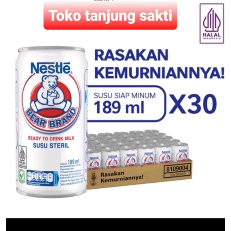 

bear brand susu steril original 190gr harga/karton isi 30 pcs