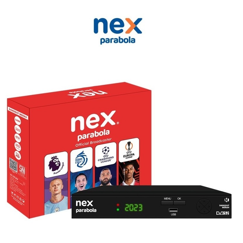 Receiver Parabola Nex Parabola Merah / Receiver Nex Parabola Nex Merah Kuband & Cband (Hybrind)