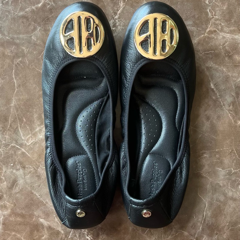 [PRELOVED] Hush Puppies Sepatu Flat / Flat shoes Wanita Samantha Ii Black Gold Size 39