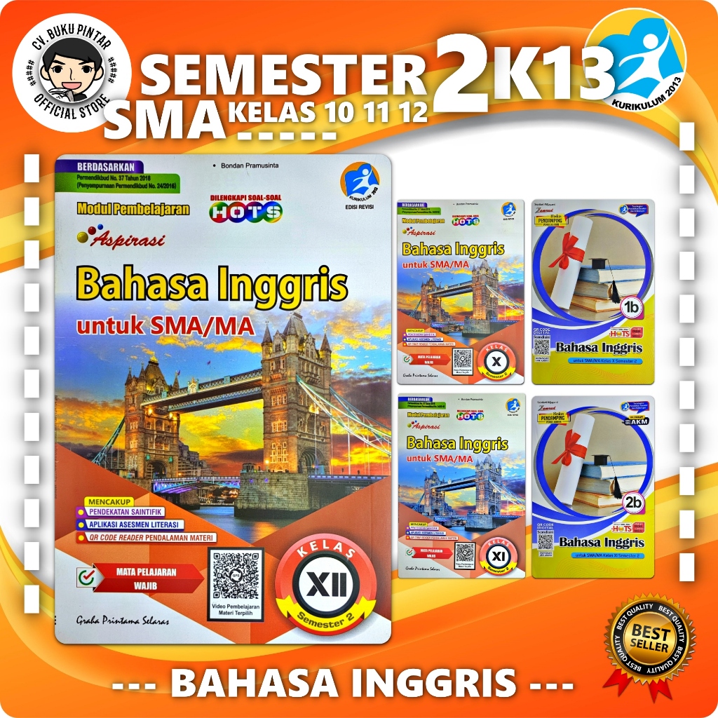 LKS BAHASA INGGRIS KELAS 10 11 12 SEMESTER 2  K13 | Zamrud ASP