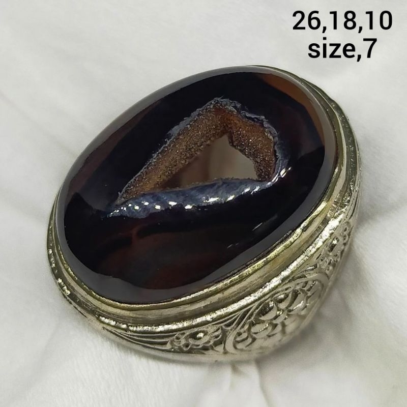 Cincin batu akik asli yaman combong antik top hq natural (asli alam)