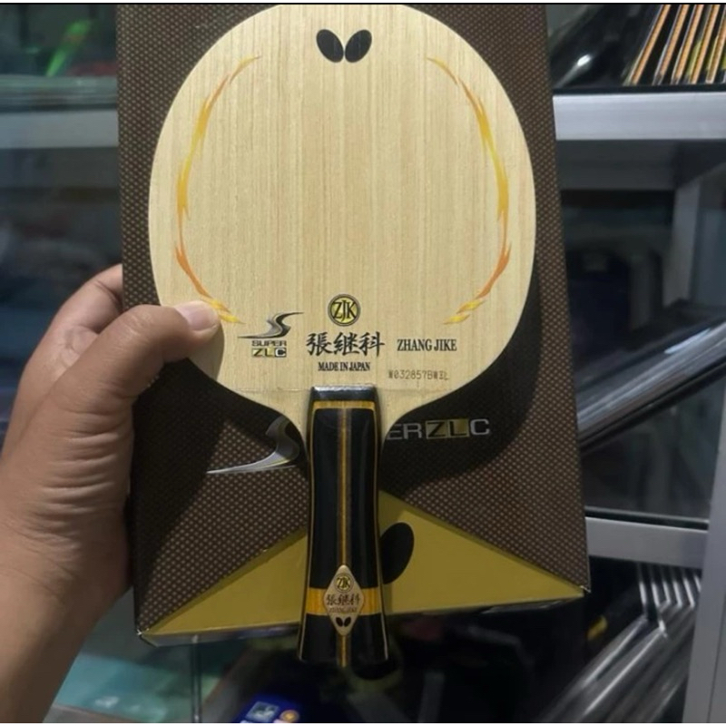 bat pingpong zhang jike super zlc FL like new original 100% dari baru langsung dipernis rapi pokokny