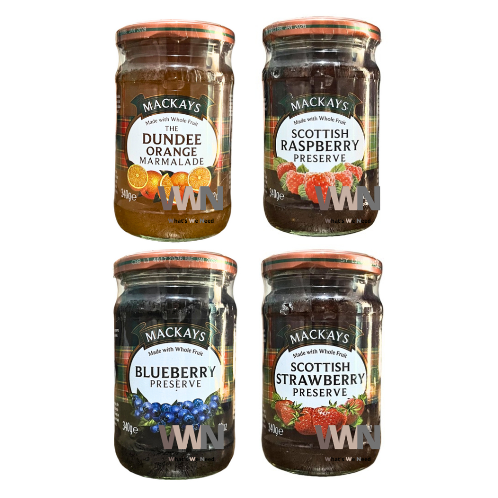 

Mackays Scottish Strawberry Raspberry Blueberry Orange Marmalade Preserve Jam 340 gr - Selai Buah
