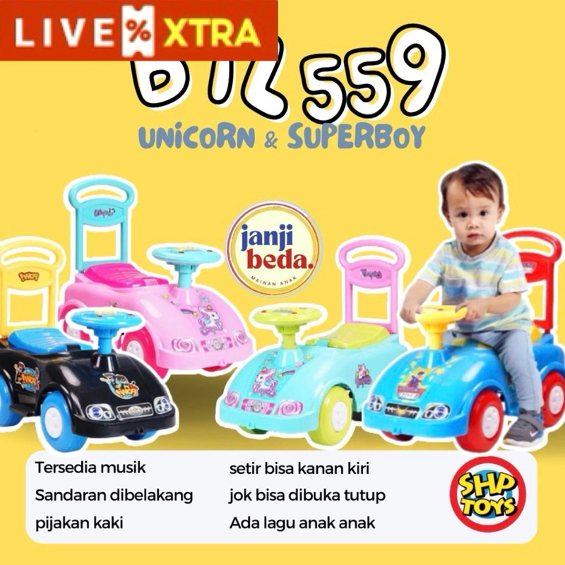 Mainan Mobil dorong Anak BTL 559 SHP TOYS mobil Tunggang Ride On mobil bisa dinaiki INSTAN SAMEDAY