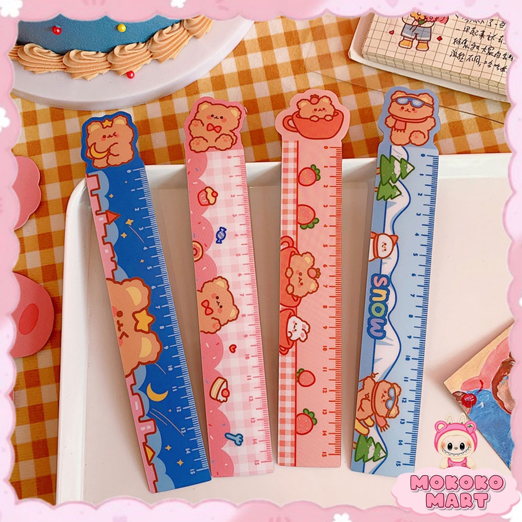 

Penggaris 15cm Kawai Lucu Cartoon Penggaris Alat Tulis Sekolah Motif Astronot ATK Penggaris AT36
