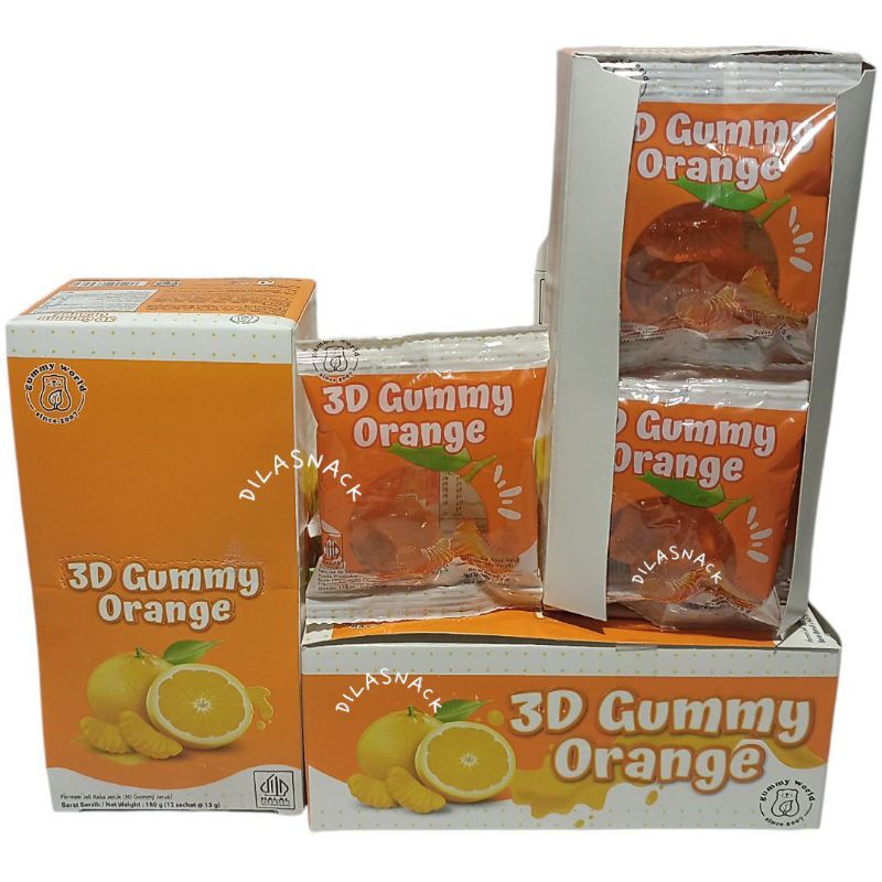 

Permen jelly baru Yupi 3D Gummy orange yupi bentuk jeruk jelli jeli rasa buah