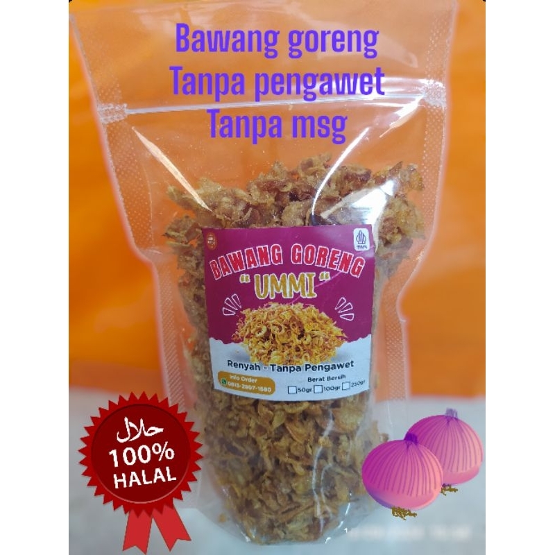 

Bawang goreng 1/2 kg non MSG...asli renyah
