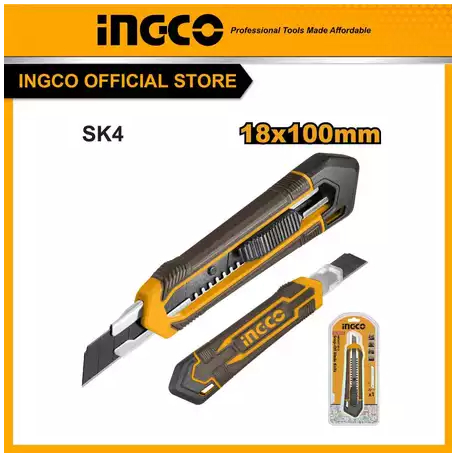 

Cutter Besar 18mm Knife Auto Lock 18 MM INGCO HKNS11815