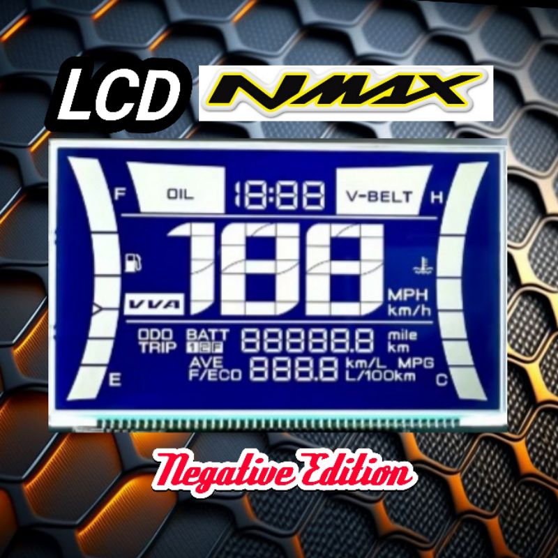 Rejeki.Maju Lcd Nmax 2019 - 2023, Negative Display/ Blue Inverted Pnp