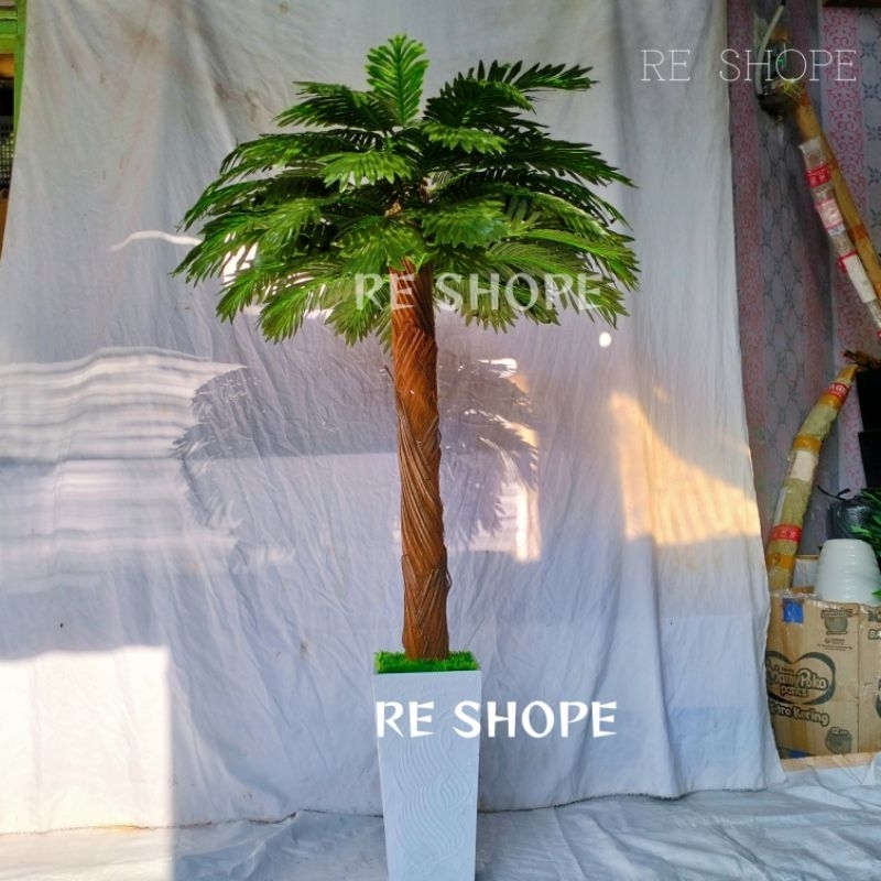 pohon palem hias plastik tinggi cm pohon kurma dekorasi artificial palem hias bunga plastik