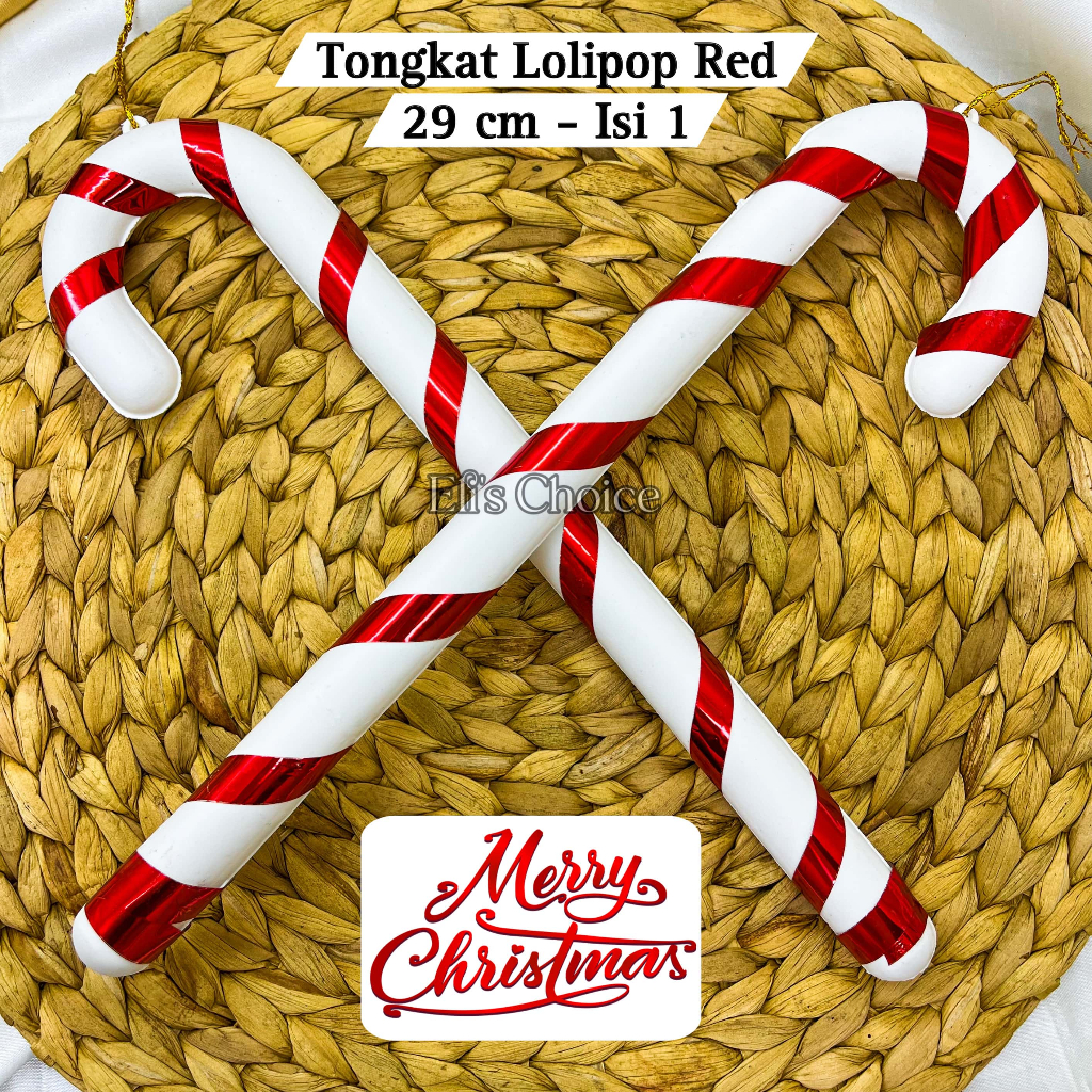 Hiasan Permen Lollipop JUMBO / Tongkat Lolipop Natal Besar / Candy Cane