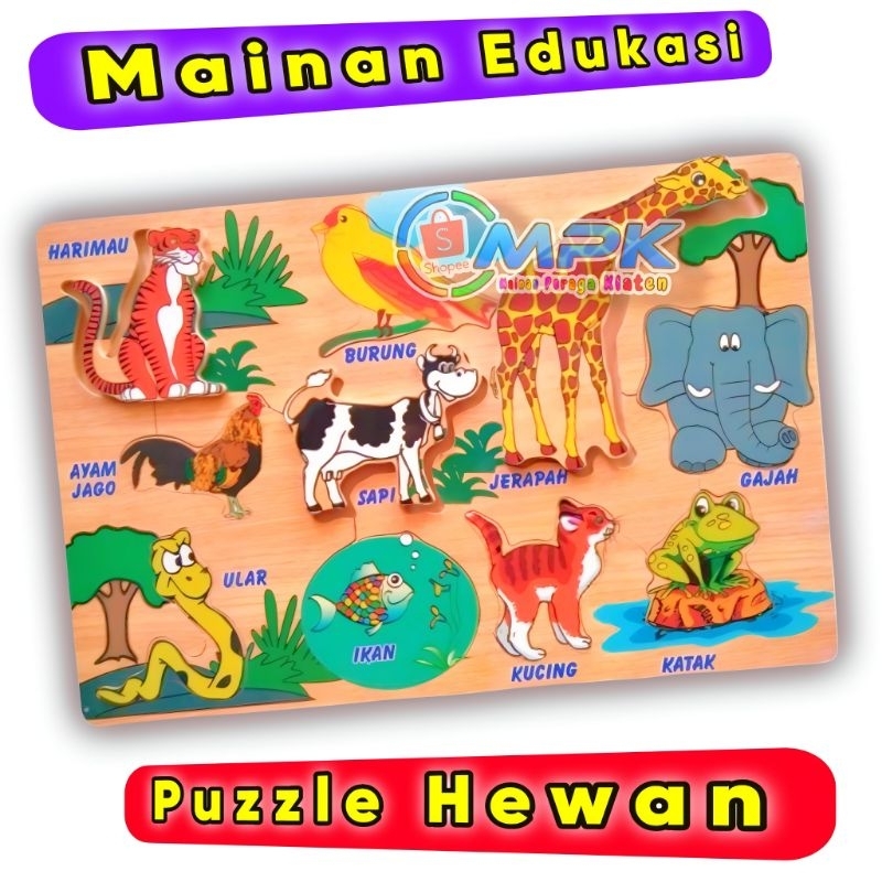MAINAN EDUKASI PUZZLE HEWAN