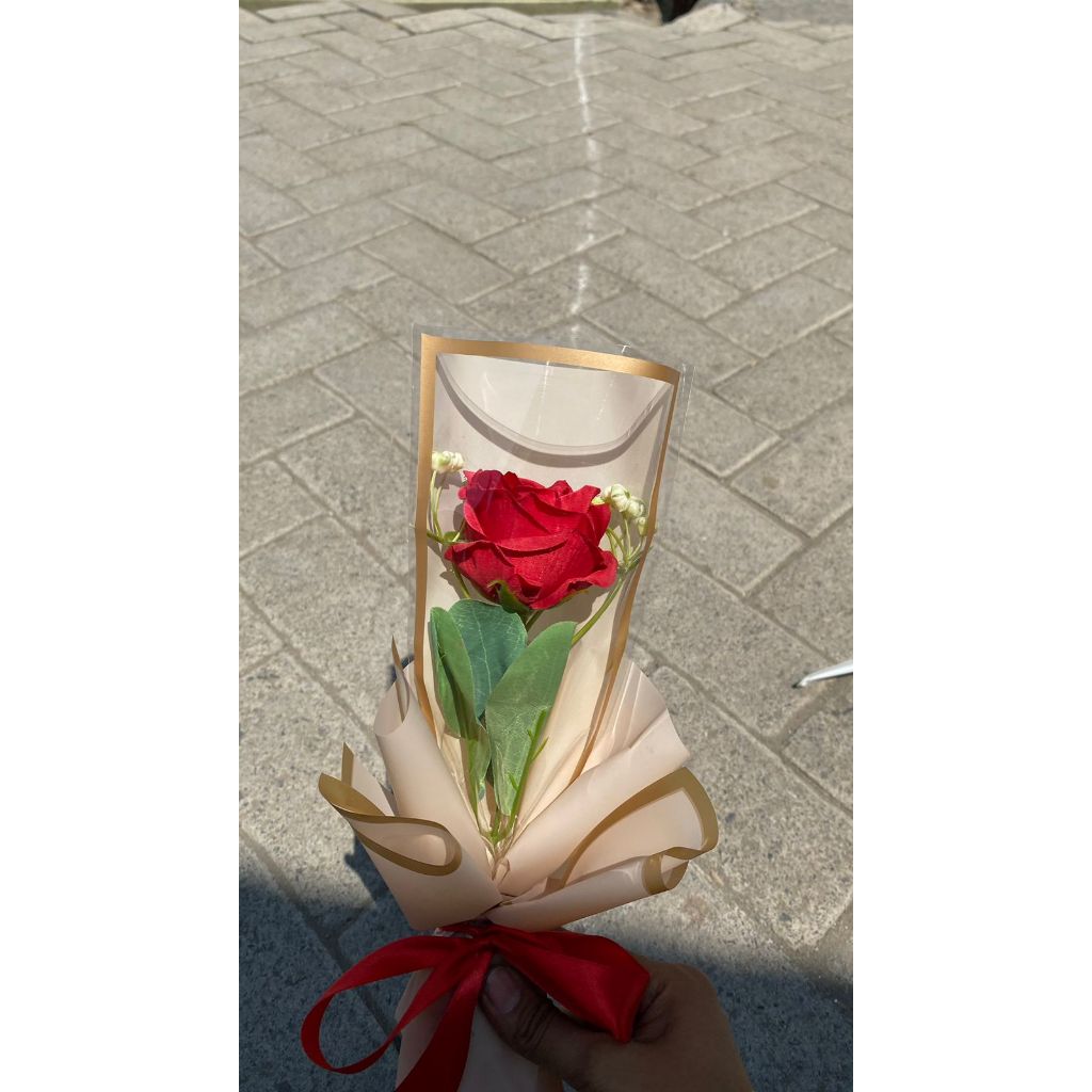 Single rose bucket | single rose | buket 1 bunga