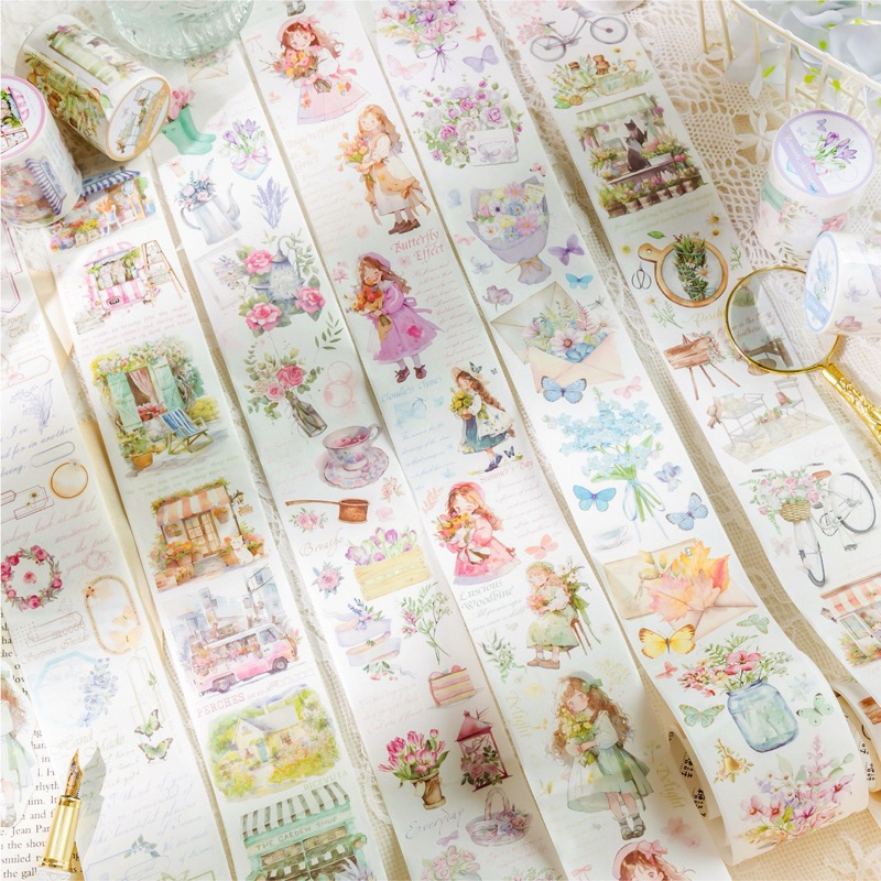 

(3AD) washi tape selotip anak perempuan cafe toko bunga shop furniture pretty girl