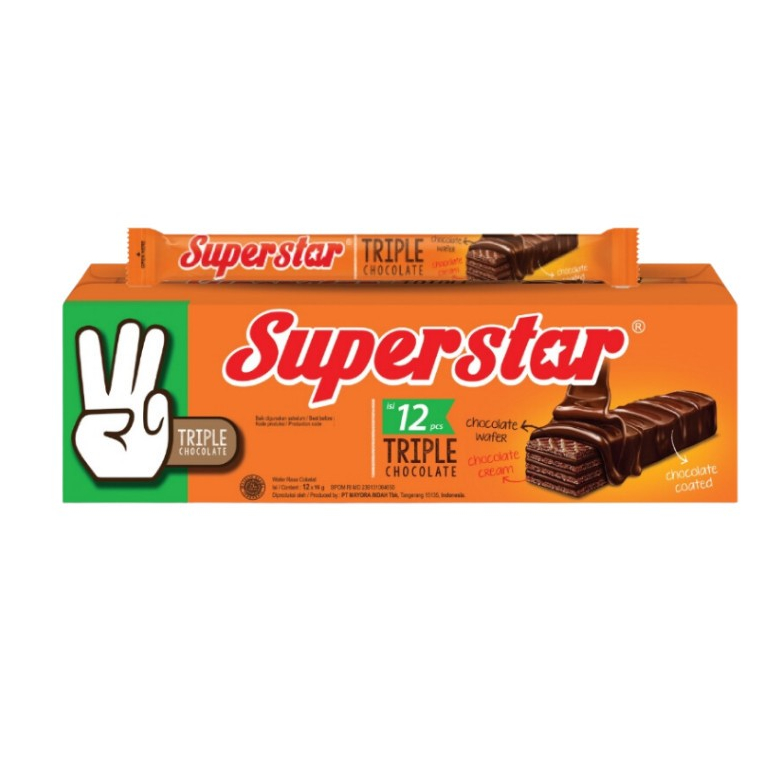 

Superstar Triple Chocolate 1 Box isi 12pcs x 16g - 1 Karton isi 12 Box