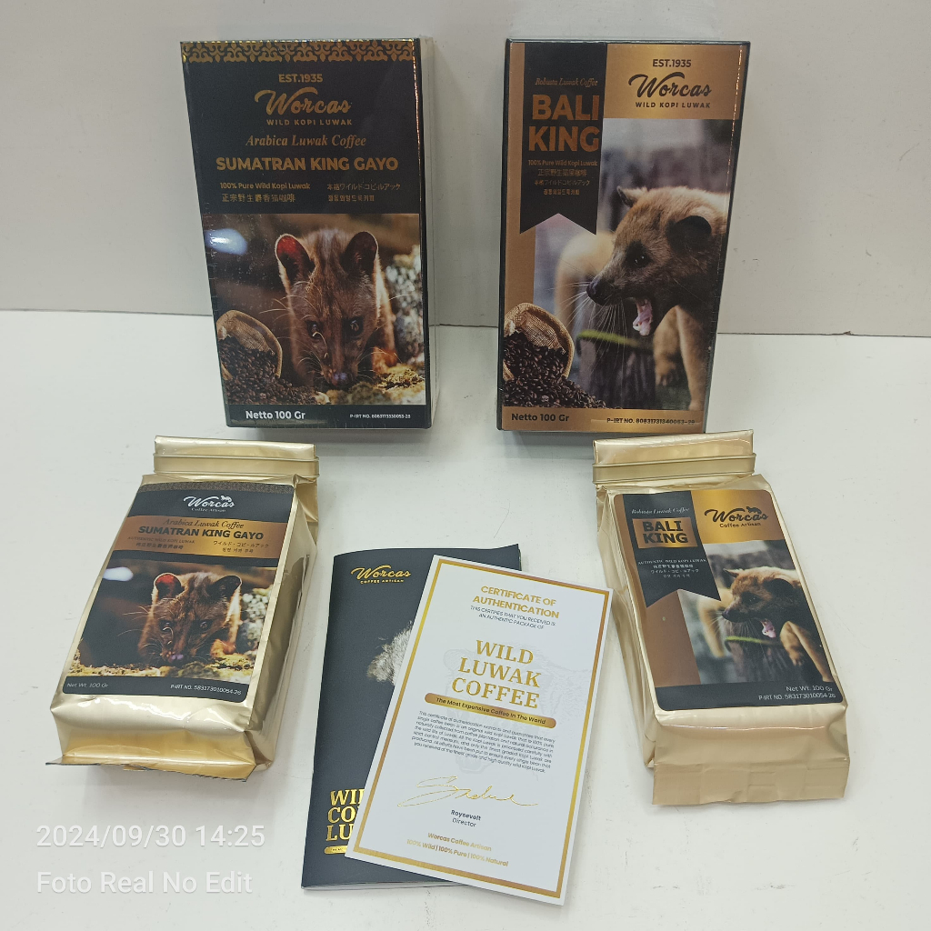 

WORCAS WILD KOPI LUWAK ARABIKA DAN ROBUSTA | KOPI LUWAK LIAR KEMASAN KOTAK PREMIUM