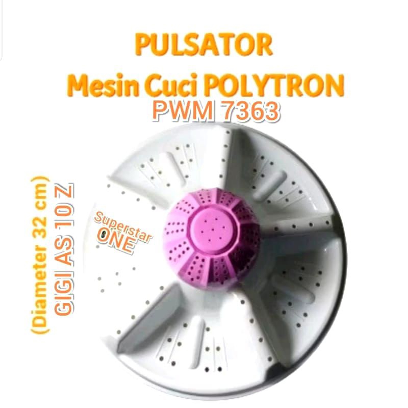 PULSATOR MESIN CUCI POLYTRON PWM 7363 DIAMETER 32CM GIGI AS 10 Z pulsator polytron
