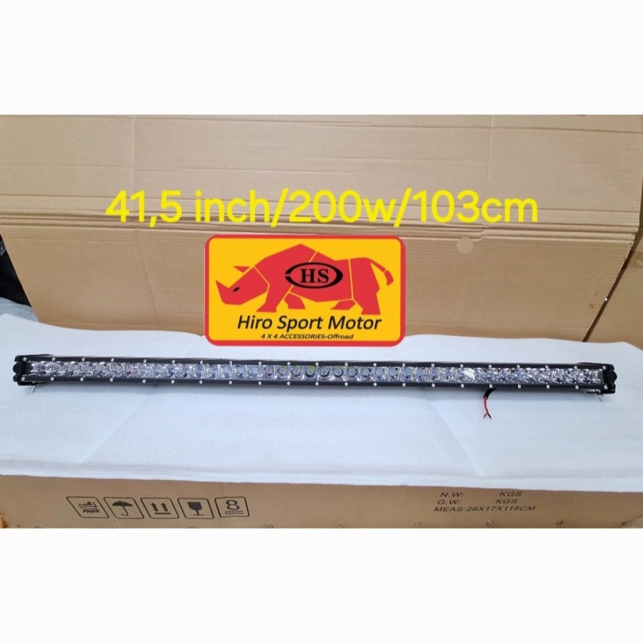 lampu light bar LED single row 103 cm 200 watt