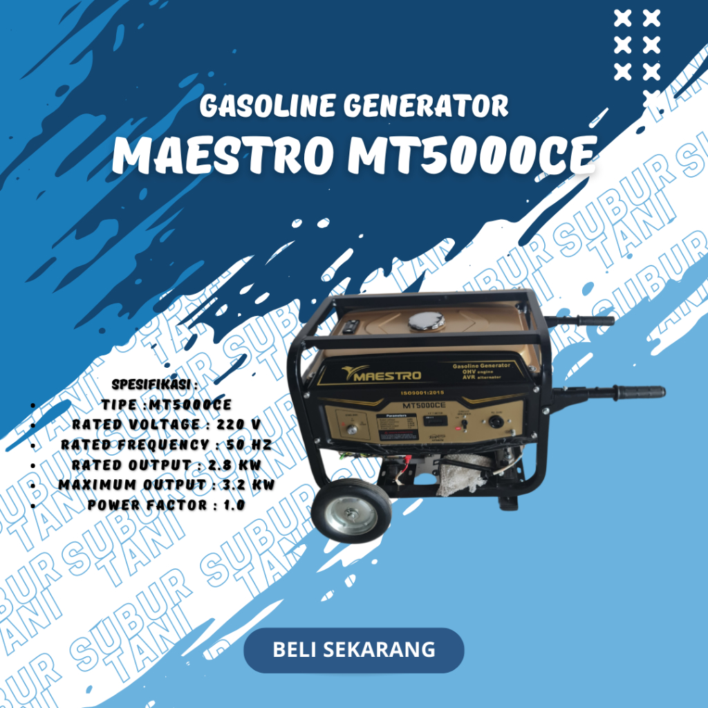 GENSET MAESTRO MT 5000 CE 7HP/GENERATOR/MESIN GENSET/MESIN GENERATOR SUBUR TANI