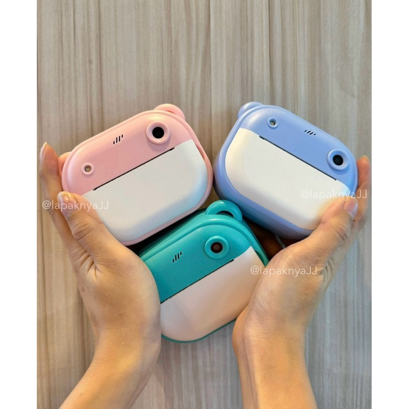 Dual kamera polaroid anak mini printer hitam putih