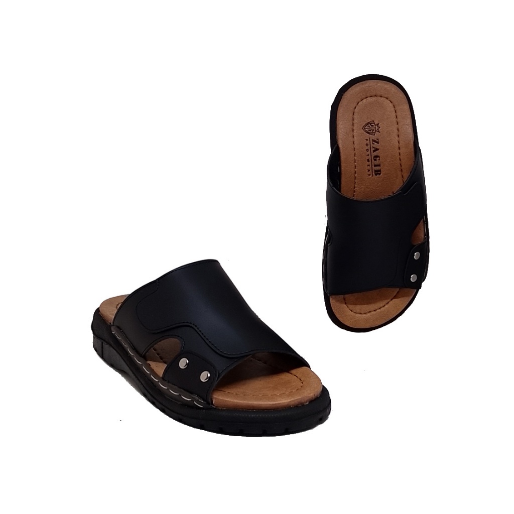 Zagib 105 Sandal Selop Pria 100% Kulit Asli ORIGINAL Slide Slop Kasual Formal Sendal Model Bata Cowo