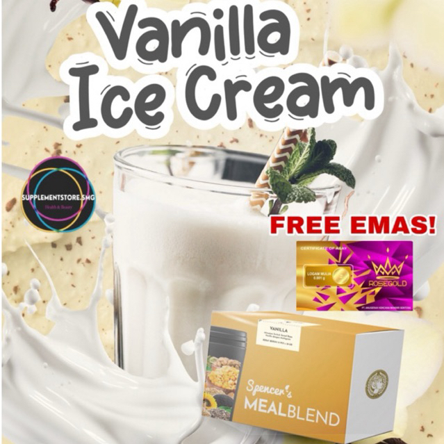 

(FREE GOLD+SHAKER!) PROMO SPENCERS MEALBLEND VANILLA ICE CREAM Meal Replacement Chia Almond Milk Pengganti Sarapan