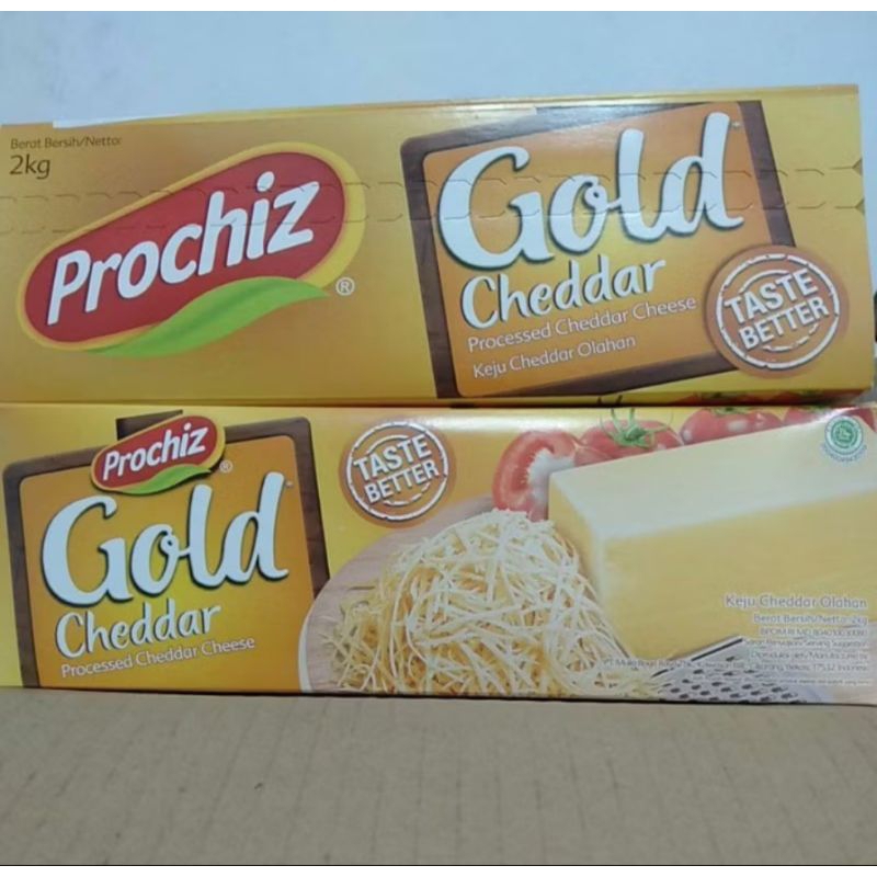 

Keju Prochiz Gold Cheddar 2kg Block Processed Cheddar Cheese