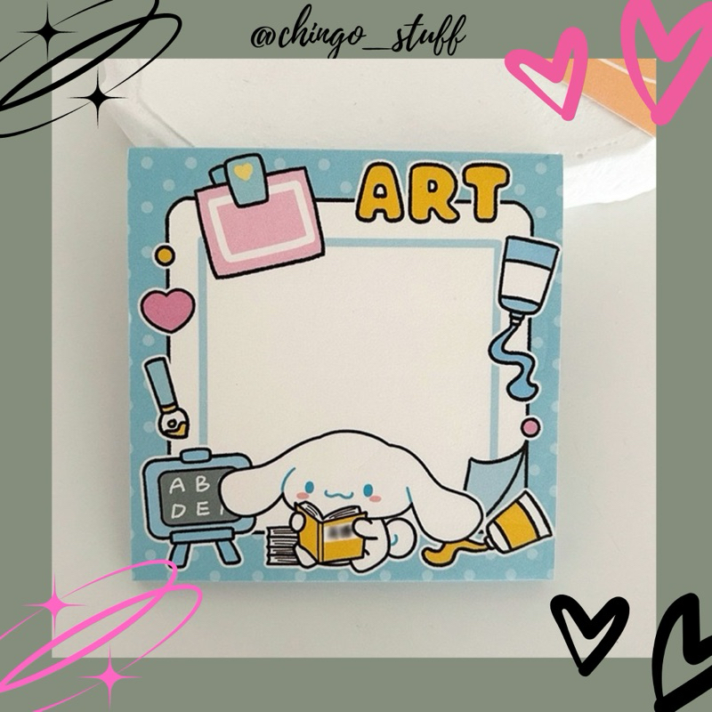 

sticky notes isi 50 lembar // cinnamon roll // catatan buku tempelan buku sticker